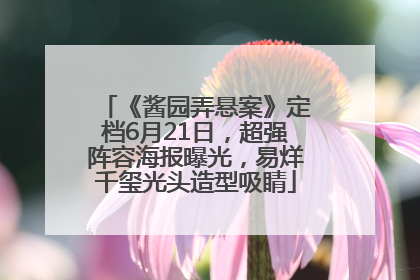 《酱园弄悬案》定档6月21日，超强阵容海报曝光，易烊千玺光头造型吸睛