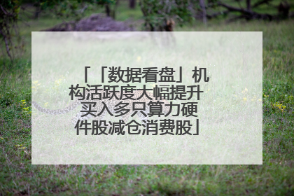 「数据看盘」机构活跃度大幅提升 买入多只算力硬件股减仓消费股