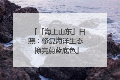 「海上山东」日照：修复海洋生态 擦亮蔚蓝底色