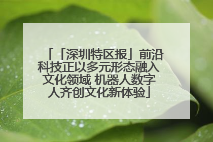 「深圳特区报」前沿科技正以多元形态融入文化领域 机器人数字人齐创文化新体验