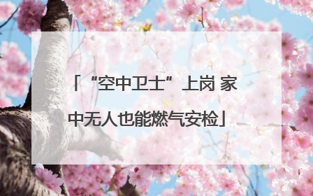 “空中卫士”上岗 家中无人也能燃气安检