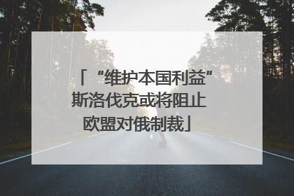 “维护本国利益” 斯洛伐克或将阻止欧盟对俄制裁