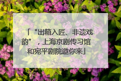 “出箱入匠、非遗戏韵”，上海京剧传习馆和宛平剧院邀你来