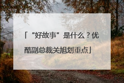 “好故事”是什么？优酷副总裁关旭划重点
