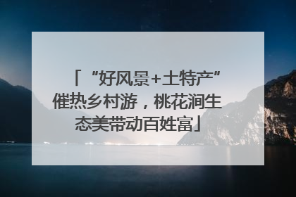 “好风景+土特产”催热乡村游，桃花涧生态美带动百姓富