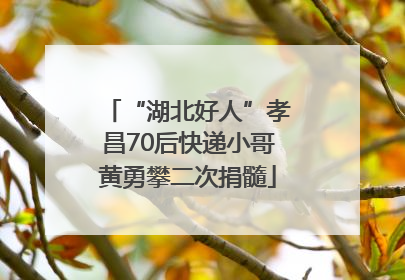 “湖北好人”孝昌70后快递小哥黄勇攀二次捐髓