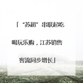 “苏超”串联起吃喝玩乐购，江苏销售客流同步增长