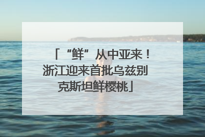 “鲜”从中亚来！浙江迎来首批乌兹别克斯坦鲜樱桃