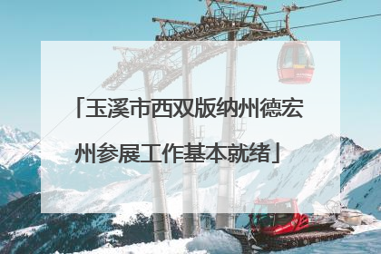 玉溪市西双版纳州德宏州参展工作基本就绪