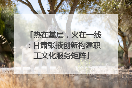 热在基层，火在一线：甘肃张掖创新构建职工文化服务矩阵