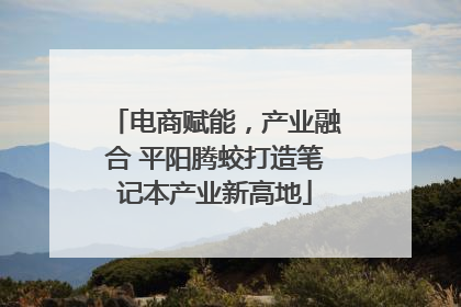电商赋能，产业融合 平阳腾蛟打造笔记本产业新高地