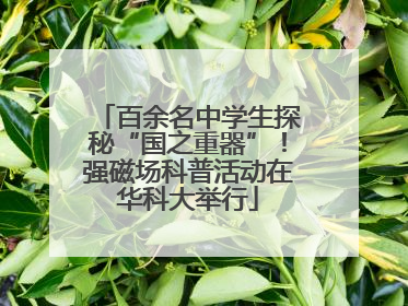 百余名中学生探秘“国之重器”！强磁场科普活动在华科大举行