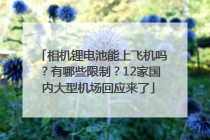 相机锂电池能上飞机吗？有哪些限制？12家国内大型机场回应来了