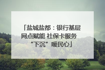 盐城盐都：银行基层网点赋能 社保卡服务 “下沉”暖民心