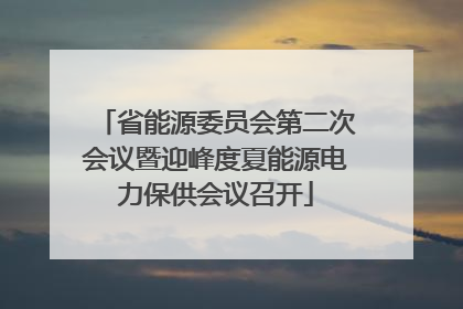 省能源委员会第二次会议暨迎峰度夏能源电力保供会议召开