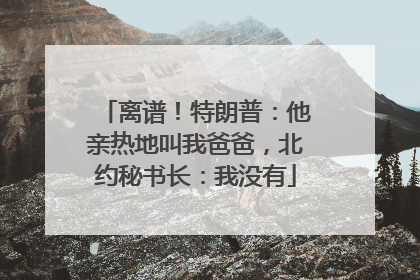 离谱！特朗普：他亲热地叫我爸爸，北约秘书长：我没有