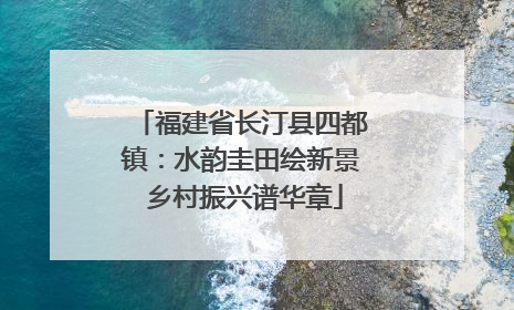 福建省长汀县四都镇：水韵圭田绘新景 乡村振兴谱华章