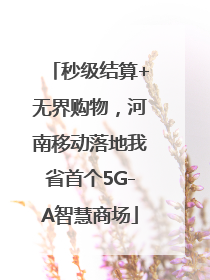秒级结算+无界购物，河南移动落地我省首个5G-A智慧商场