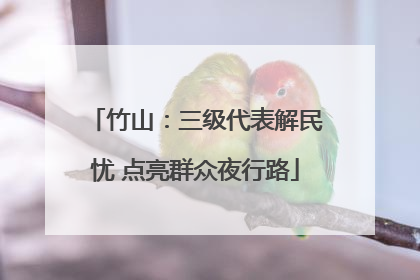 竹山：三级代表解民忧 点亮群众夜行路