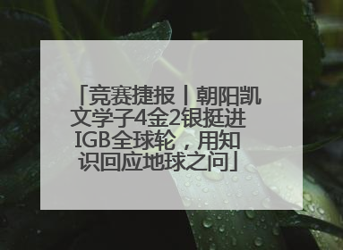 竞赛捷报丨朝阳凯文学子4金2银挺进IGB全球轮，用知识回应地球之问