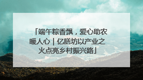 端午粽香飘，爱心助农暖人心｜亿膳坊以产业之火点亮乡村振兴路