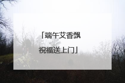 端午艾香飘 祝福送上门
