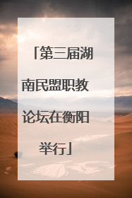 第三届湖南民盟职教论坛在衡阳举行