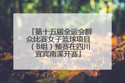 第十五届全运会群众比赛女子篮球项目（B组）预赛在四川宜宾南溪开赛