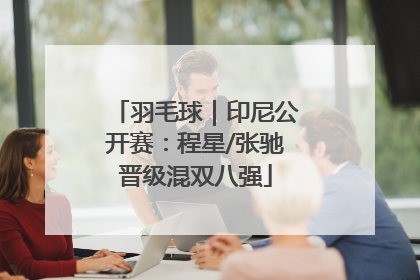 羽毛球｜印尼公开赛：程星/张驰晋级混双八强