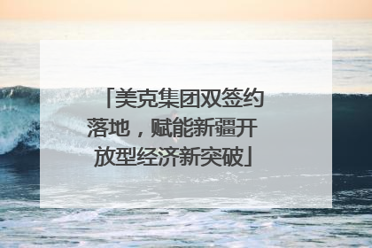 美克集团双签约落地，赋能新疆开放型经济新突破