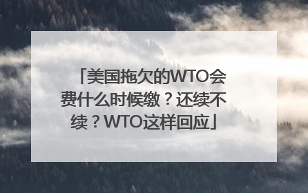 美国拖欠的WTO会费什么时候缴？还续不续？WTO这样回应