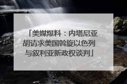 美媒爆料：内塔尼亚胡请求美国斡旋以色列与叙利亚新政权谈判