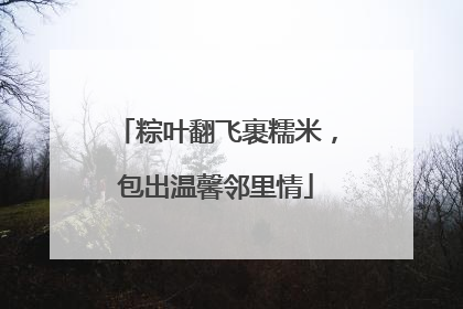 粽叶翻飞裹糯米，包出温馨邻里情