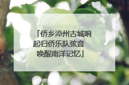 侨乡漳州古城响起归侨乐队弦音 唤醒南洋记忆