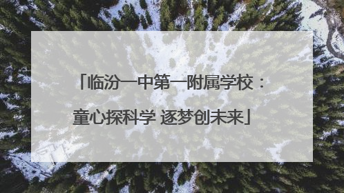 临汾一中第一附属学校：童心探科学 逐梦创未来