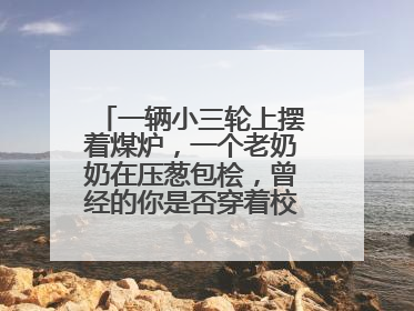 一辆小三轮上摆着煤炉，一个老奶奶在压葱包桧，曾经的你是否穿着校服等着吃