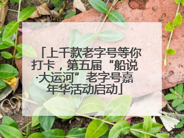 上千款老字号等你打卡，第五届“船说·大运河”老字号嘉年华活动启动
