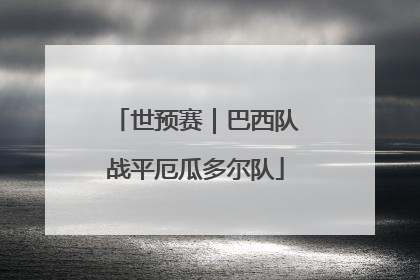 世预赛｜巴西队战平厄瓜多尔队