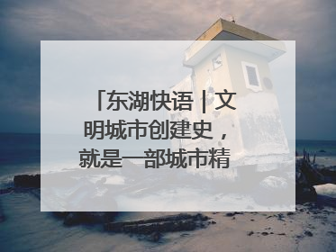 东湖快语｜文明城市创建史，就是一部城市精神成长史