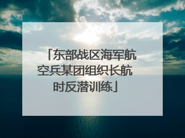 东部战区海军航空兵某团组织长航时反潜训练