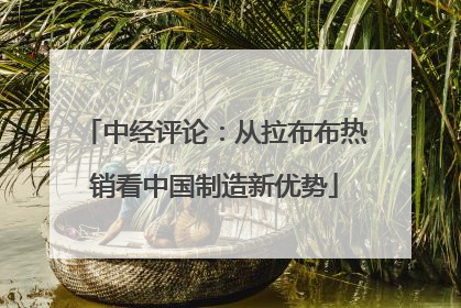 中经评论：从拉布布热销看中国制造新优势