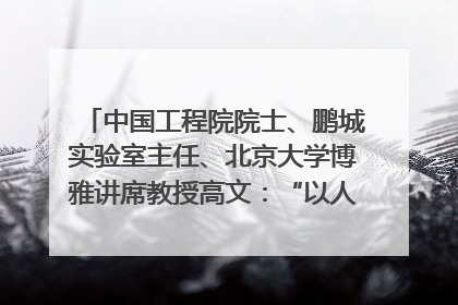 中国工程院院士、鹏城实验室主任、北京大学博雅讲席教授高文：“以人为本 智能向善” 推动文化与科技相生相促｜聚焦2025文化强国建设高峰论坛