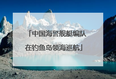 中国海警舰艇编队在钓鱼岛领海巡航