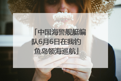 中国海警舰艇编队6月6日在我钓鱼岛领海巡航