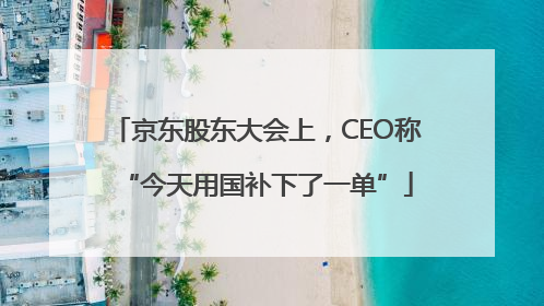 京东股东大会上，CEO称“今天用国补下了一单”