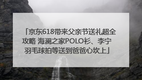 京东618带来父亲节送礼超全攻略 海澜之家POLO衫、李宁羽毛球拍等送到爸爸心坎上
