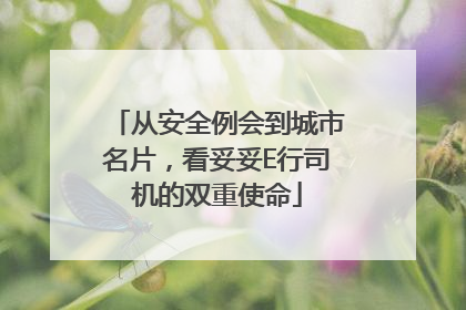 从安全例会到城市名片，看妥妥E行司机的双重使命