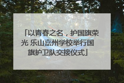 以青春之名，护国旗荣光 乐山嘉州学校举行国旗护卫队交接仪式