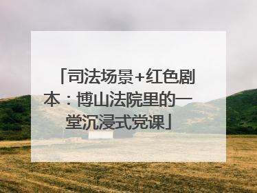 司法场景+红色剧本：博山法院里的一堂沉浸式党课