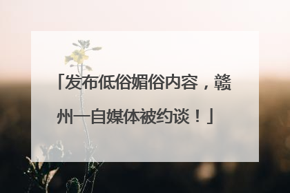 发布低俗媚俗内容，赣州一自媒体被约谈！